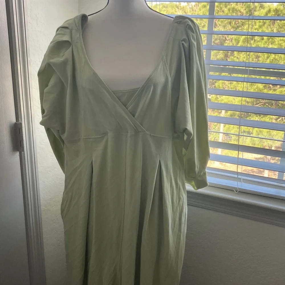 Free People Light Sage Green Wide-Leg Jumpsuitfree people fit L-XL - Picture 4 of 4